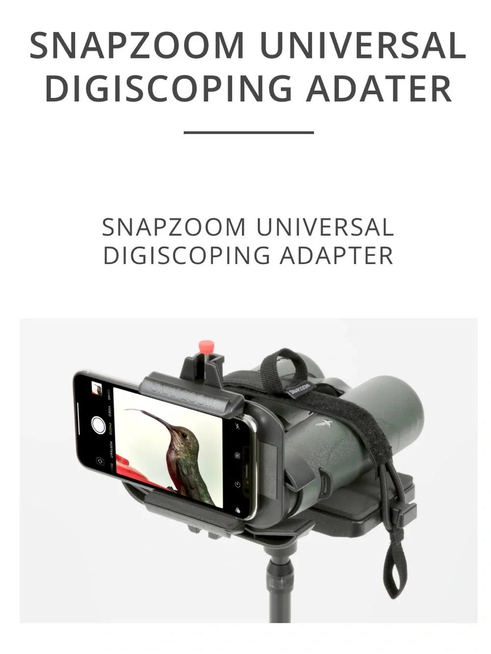 NWT Universal Digiscoping Adapter - Gray Phone Mount for Optics